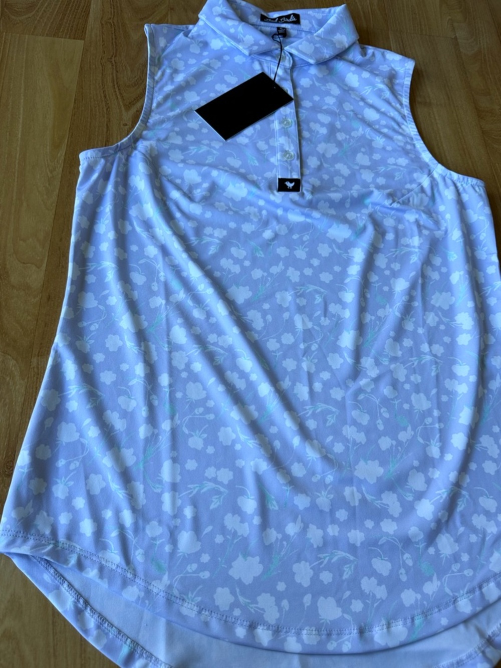 Bad Birdie NWT “Baby Lush” women’s sleeveless golf polo light purple medium - Picture 4 of 8